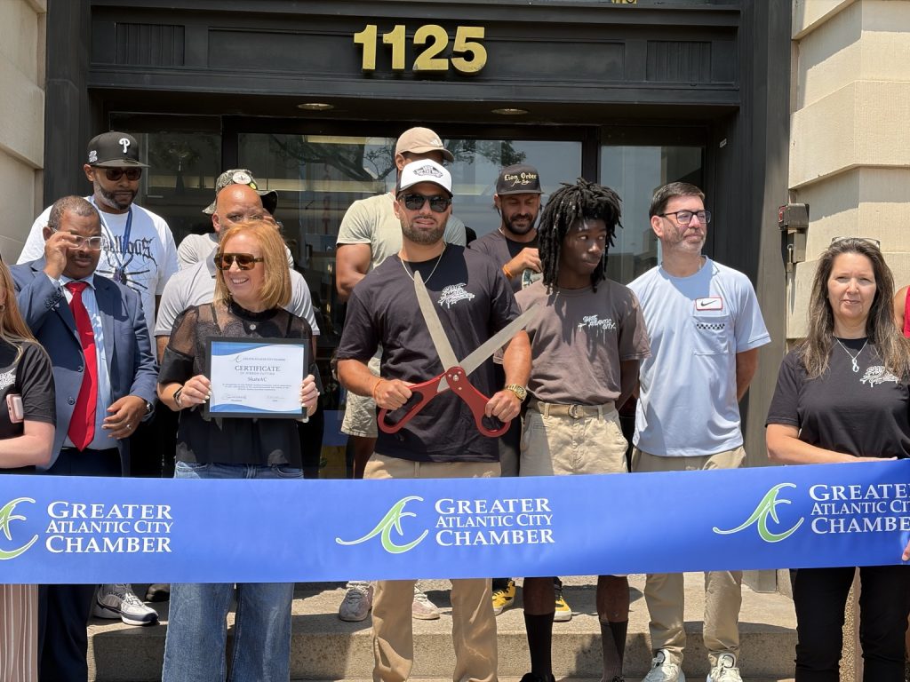 Skate AC headquarters ribbon cutting at 1125 Atlantic Avenue in Atlantic City