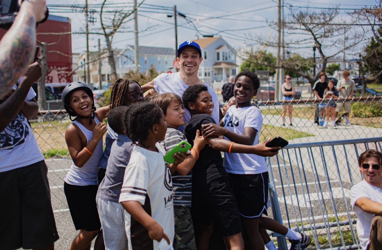 Skateboarders and community members at Skate AC Uptown Takeover 2026 in Atlantic City
